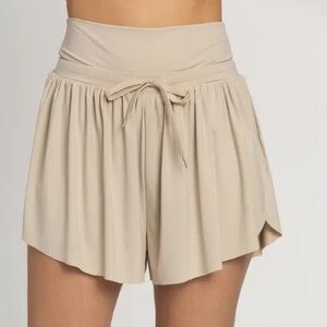 NWOT Gold Hinge Double Layered Flowy Athletic Shorts